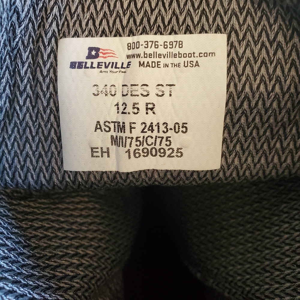 Belleville 340 DES Men's Hot Weather Tan Flight and Combat Vehicle Boot SZ.12.5R - Picture 6 of 8